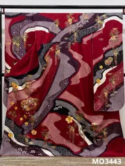 振袖 金駒 刺繍 金彩 絞り 紋意匠 身丈166cm 撥水加工済 MO3443