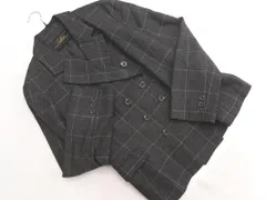 Leilian レリアン ウール混 チェック テーラード ジャケット size13/グレー ◇■ レディース