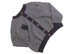 CLASSICAL ELF クラシカルエルフ 総柄 ニット カーディガン sizeＭ Ｌ/紺ｘ白 ◇■ レディース