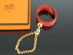 HERMES エルメス グルーブホルダー 手袋ホルダー オーストリッチ