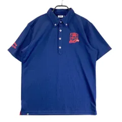 サイズ：LL FILA GOLF フィラゴルフ  半袖ポロシャツ ボタンダウン チェック柄 ネイビー系 [240101542371] ゴルフウェア メンズ ストスト