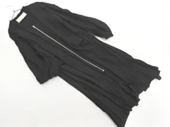 LE CIEL BLEU ルシェルブルー リネン混 ジップアップ ロング カーディガン ワンピース size38/黒 ■◇ レディース