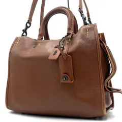 良品● COACH コーチ ローグ 30 2way ハンドバッグ ブラウン レザー