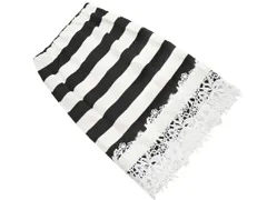 新品 tocco closet トッコクローゼット 裾レース ボーダー タイト スカート sizeM/白ｘ黒 ■◇ レディース