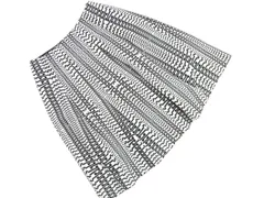 AMACA アマカ 幾何学模様 フレア スカート size38/白ｘ黒 ■◇ レディース