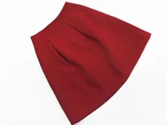 MACKINTOSH PHILOSOPHY マッキントッシュフィロソフィー ウール混 タック スカート size34/赤 ◇■ レディース