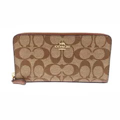 COACH コーチ ラウンドファスナー長財布  シグネチャー/PVC/    ベージュ レディース / 240001187436
