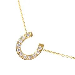 ヴァンドーム青山 ネックレス k18 馬蹄 ダイヤモンドネックレス K18YG 40cm ジュエリー AGVN603240DI アクトワン【中古】