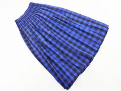 simplicite シンプリシテェ リバーシブル ロング スカート 黒ｘ青 ■◇ レディース