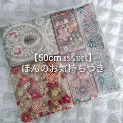 【お買い得】インド刺繍リボン  50cmアソート  ハンドメイド資材