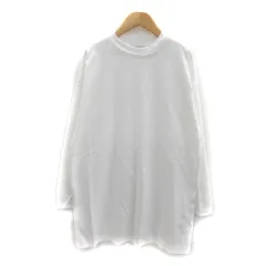 ジーナシス JEANASIS カットソー Tシャツ ロング丈 長袖 クルーネック 無地 オーバーサイズ F 白 ホワイト /SY1