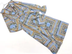 AS KNOW AS アズノゥアズ 総柄 フリル ワンピース 青 ◇■ レディース