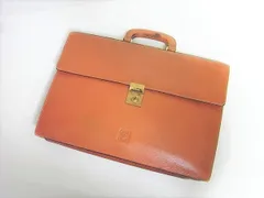 LOEWE ロエベ グレインレザー製ビジネスバッグ ブリーフケース ライトブラウン