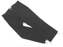 ZARA ザラ カットオフ ストレッチ デニムパンツ size42/黒 ■■ レディース