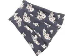 MAJESTIC LEGON マジェスティックレゴン 花柄 Aライン 台形 スカート sizeM/紺 ■■ レディース