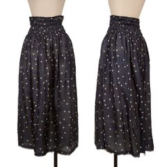 美品 希少 ドゥロワー PRE1 カットドビー ギャザースカート シルク S