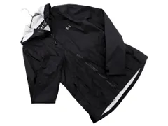 UNDER ARMOUR アンダーアーマー ウインドブレーカー レイン ナイロン ジャケット sizeL/黒 ■■ レディース