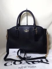 コーチ COACH　ハンドバッグ F28977　ミニ セージ キャリオール  2WAY 　ショルダーバッグ　ブラック
