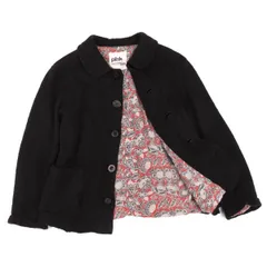 ジュンヤワタナベマンピンク コムデギャルソンJUNYA WATANABE MAN PINK COMME des GARCONS 染めモヘヤ混裏花柄ニットジャケット 黒Sのサムネイル