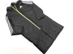 adidas アディダス 裏ボア ロゴ刺 フーディー コート 黒 ◇■ レディース