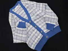 simplicite シンプリシテェ チェック カーディガン 白ｘ青 ◇■ レディース