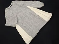 INGNI イング 異素材 チュニック ワンピース sizeM/グレーｘ白 ◇■ レディース