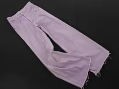 ZARA ザラ カットオフ ワイド パンツ size34/薄紫 ■■ レディース