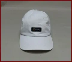 ナショナルジオグラフィック / レディース / 白いカラー ゴルフ帽子 / グッドポーズ ヴィンテージ