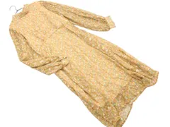 dazzlin ダズリン 花柄 ワンピース sizeF/マスタード ◇■ レディース