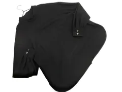 green label relaxing グリーンレーベルリラクシング ユナイテッドアローズ バンドカラー ブラウス シャツ 黒 ◇■ レディース