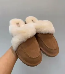 CA2020 牛革 シープスキン ファー シアーリング モカシンシューズ UGG ミュール スリッパ