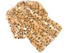 MURUA ムルーア ラビットファー 総柄 ノーカラー コート sizeM/ベージュ ◆■ レディース