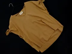 UNITED ARROWS ユナイテッドアローズ Vネック 袖リボン ブラウス シャツ ベージュ ■◆ レディース