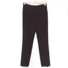 美品 24AW Theory セオリー Admiral Crepe Treeca Pull On Pant J スリム テーパードパンツ スラックス 01-4306400 00 ブラウン レディース 古着 中古 USED