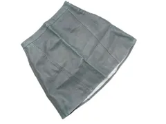 ZARA basic ザラ ベーシック フェイクレザー Aライン 台形 スカート sizeS/緑 ◇■ レディース