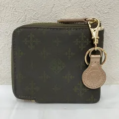 9537　russet ラシット　財布　小銭入れ　カード入れ　コインケース　カードケース　コンパクトウォレット　ミニ財布　カーキ　レディース　ナイロン　モノグラム　オリーブ　チャーム　キーホルダー