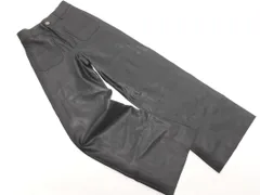 ZARA ザラ フェイクレザー 裏起毛 フレア パンツ size32/黒 ◇■ レディース