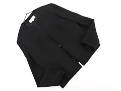 HANAE MORI ハナエモリ ウール混 ノーカラー ジャケット size38/黒 ◇■ レディース