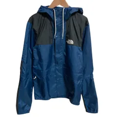 美品 THE NORTH FACE ノースフェイス MOUNTAIN JACKET マウンテンジャケット パーカー フーディー NF00CH37 XSサイズ ブラック ブルー メンズ 古着 中古 USED