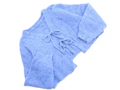 INGNI イング ウール混 リボン ニット カーディガン sizeM/青 ◇■ レディース