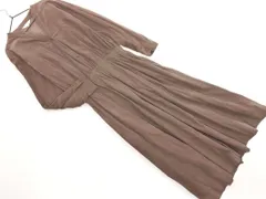 PLST プラステ コーデュロイ Aライン ワンピース sizeS/茶 ◇■ レディース