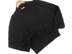 mysty woman ミスティウーマン ボリュームスリーブ ラメ ニット セーター sizeF/黒 ◇■ レディース