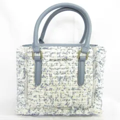 未使用 24SS JILL by JILLSTUART ジルバイジルスチュアート ツイード フレームトートバッグ ショルダーバッグ ブルー ホワイト  レディース 古着 中古 USED