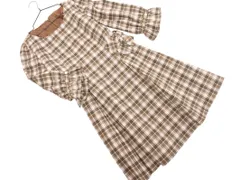 Cherite by PRIME PATTERN シェリエットバイプライムパターン チェック ワンピース sizeM/茶 ◇■ レディースのサムネイル