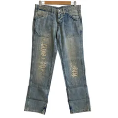 美品 RALPH LAUREN ラルフローレン ヴィンテージ加工 デニムパンツ ジーンズ サイズ11 インディゴブルー レディース 古着 中古 USED