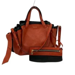 良品 ANDREA MABIANI アンドレアマビアーニ レザー 2WAY ショルダーバッグ レッド レディース 古着 中古 USED