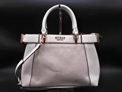 GUESS ゲス レザー 切替 2WAY ショルダー ハンド バッグ 白ｘベージュ ■■ レディース