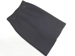 NATURAL BEAUTY BASIC ナチュラルビューティーベーシック Aライン 台形 スカート sizeM/紺 ◇■ レディース