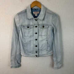 00s GUESS JEANS ゲスジーンズ デニムジャケット 無地 ライトブルー XSサイズ レディース 古着 アメカジ ストリート