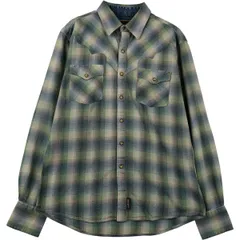 古着 ラングラー Wrangler RETRO PREMIUM WESTERN SHIRTS オンブレチェック 長袖 ウエスタンシャツ メンズM相当/eaa615216